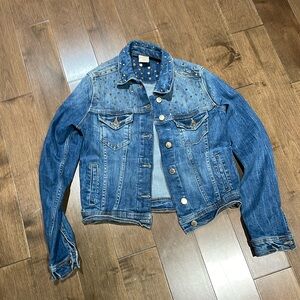 Zara studded denim jacket sz m